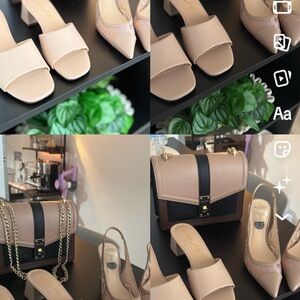 Unisa Nude and Black Heels